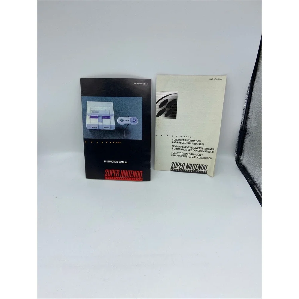 Nintendo SNES Instruction Manual and Precautions Booklet Gray HW A SNS USA 2